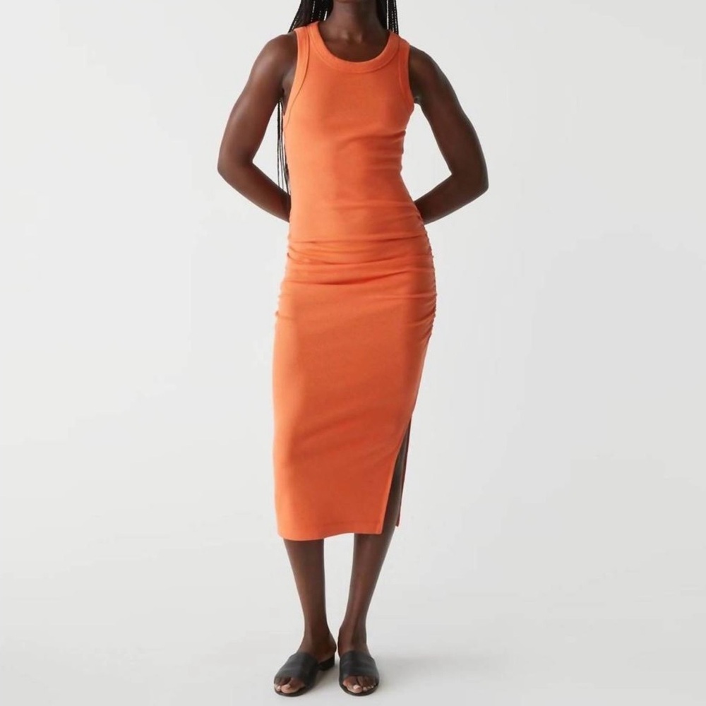 NWT Michael Stars Wren Ruched Midi in color Heatwave